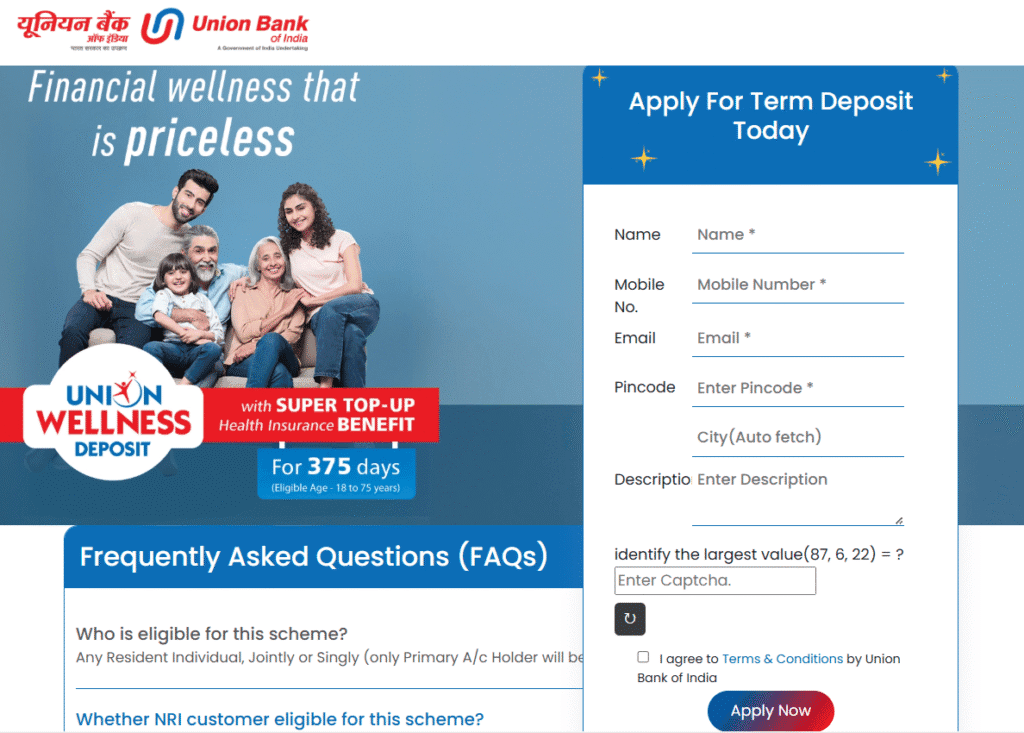 Union Wellness Deposit Online Apply